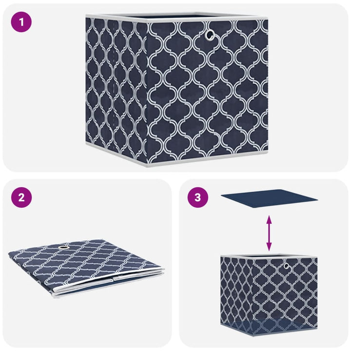 Boîtes De Rangement Pliables 10 Pcs 32X32X32 Cm Tissu Intissé
