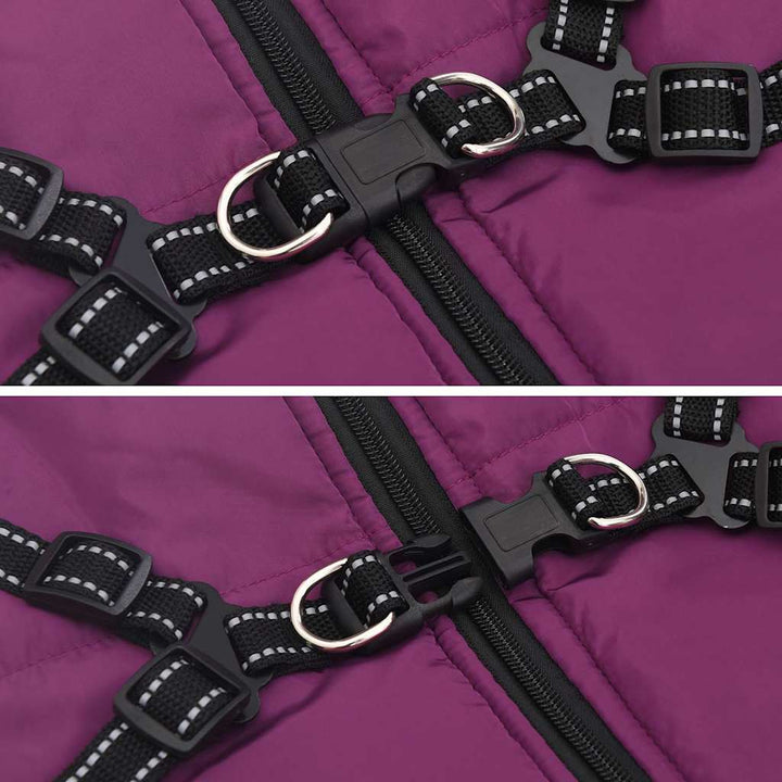 Manteau Pour Chiens Avec Harnais Imperméable Réfléchissant