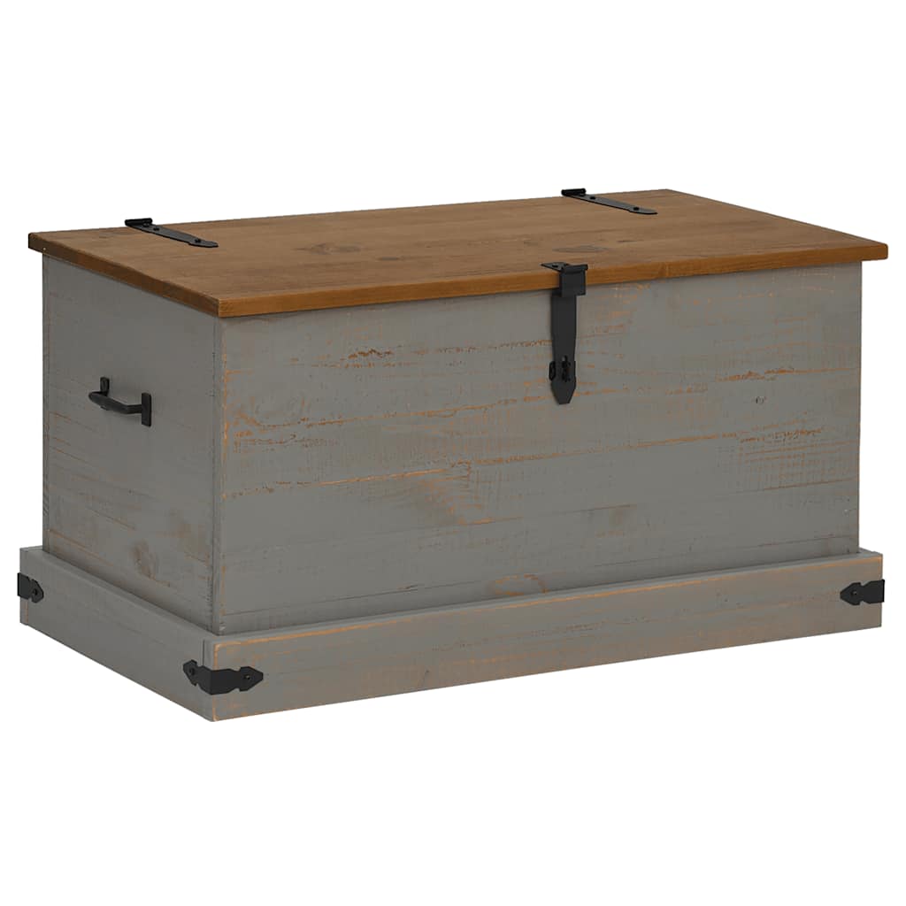 Coffre De Rangement Halden 91X48X47 Cm Bois Massif Pin