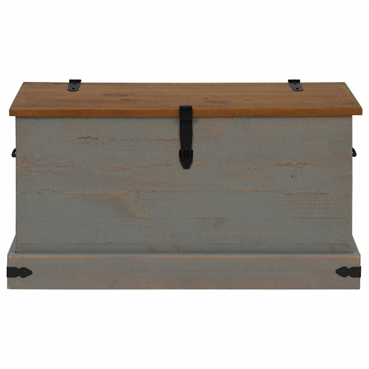 Coffre De Rangement Halden 91X48X47 Cm Bois Massif Pin