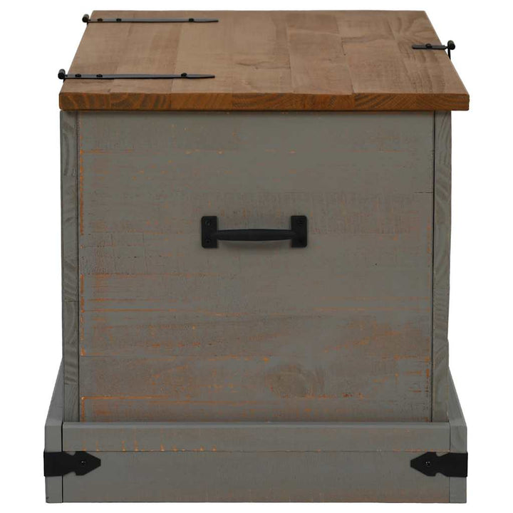 Coffre De Rangement Halden 91X48X47 Cm Bois Massif Pin
