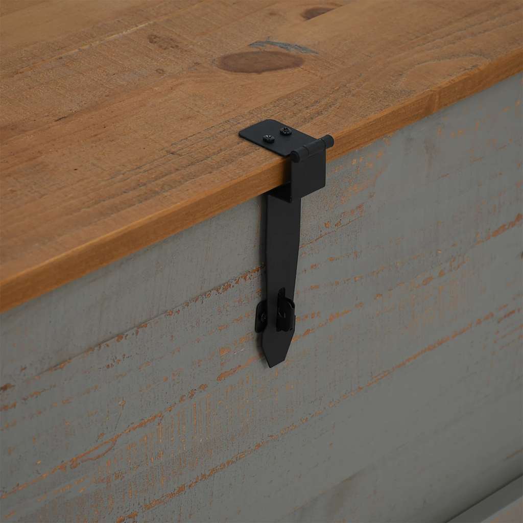 Coffre De Rangement Halden 91X48X47 Cm Bois Massif Pin
