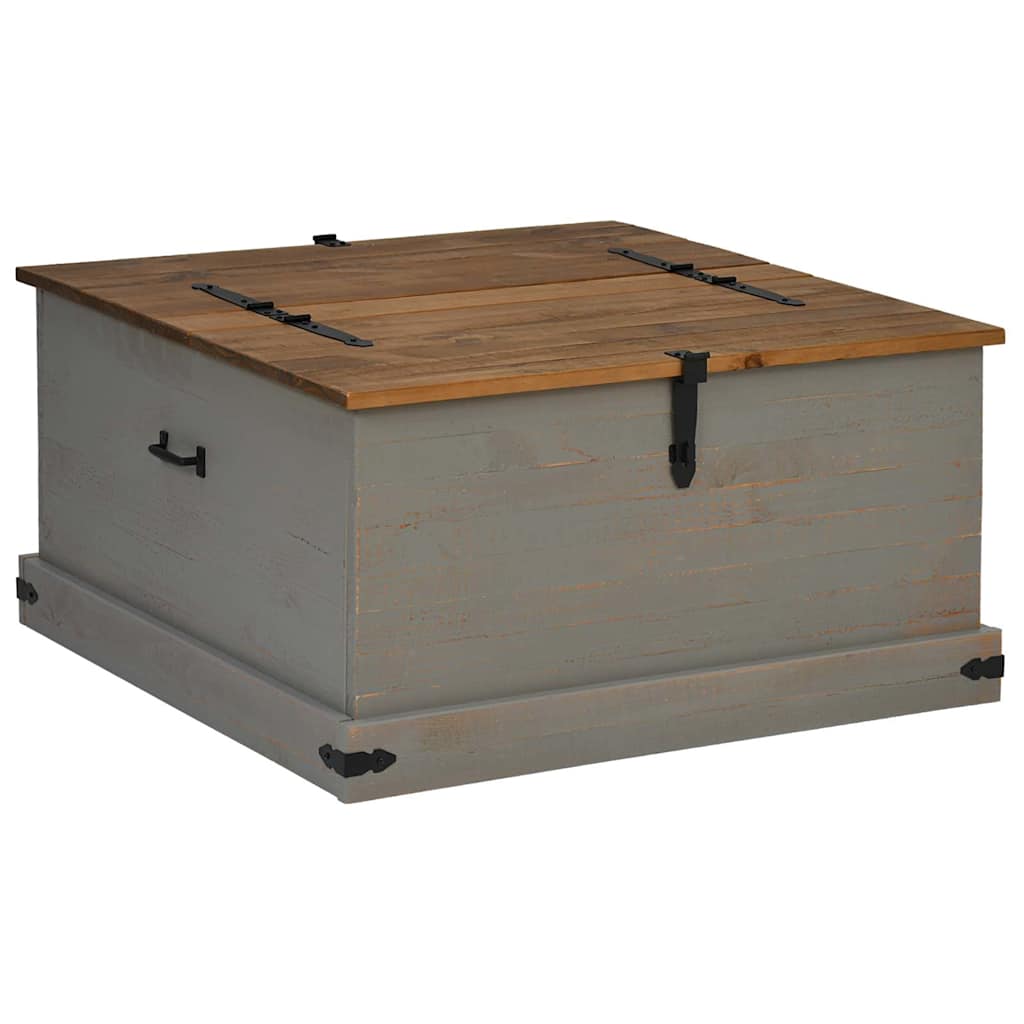 Coffre De Rangement Halden 91X91X47 Cm Bois Massif Pin