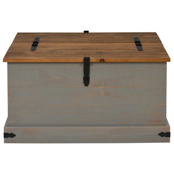 Coffre De Rangement Halden 91X91X47 Cm Bois Massif Pin