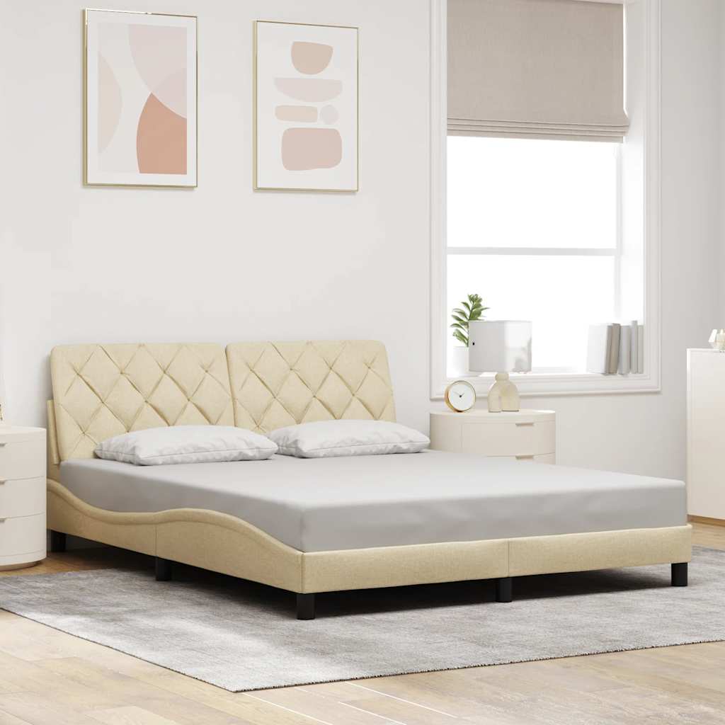Cadre De Lit Sans Matelas Tissu