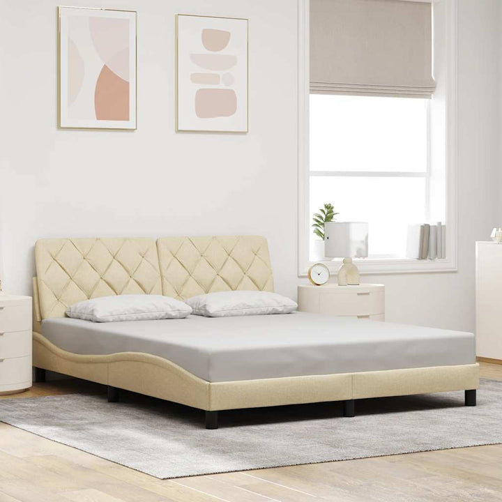 Cadre De Lit Sans Matelas Tissu