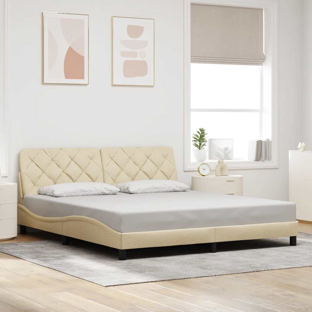 Cadre De Lit Sans Matelas Tissu