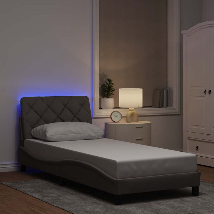 Cadre De Lit Avec Led Sans Matelas Tissu
