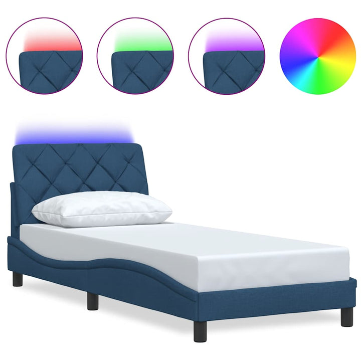 Cadre De Lit Avec Led Sans Matelas Tissu