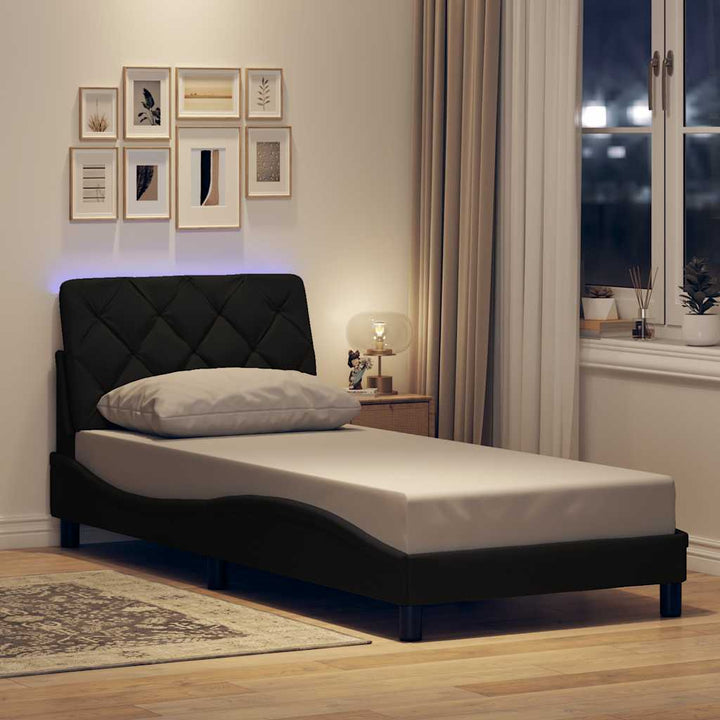 Cadre De Lit Avec Led Sans Matelas Tissu