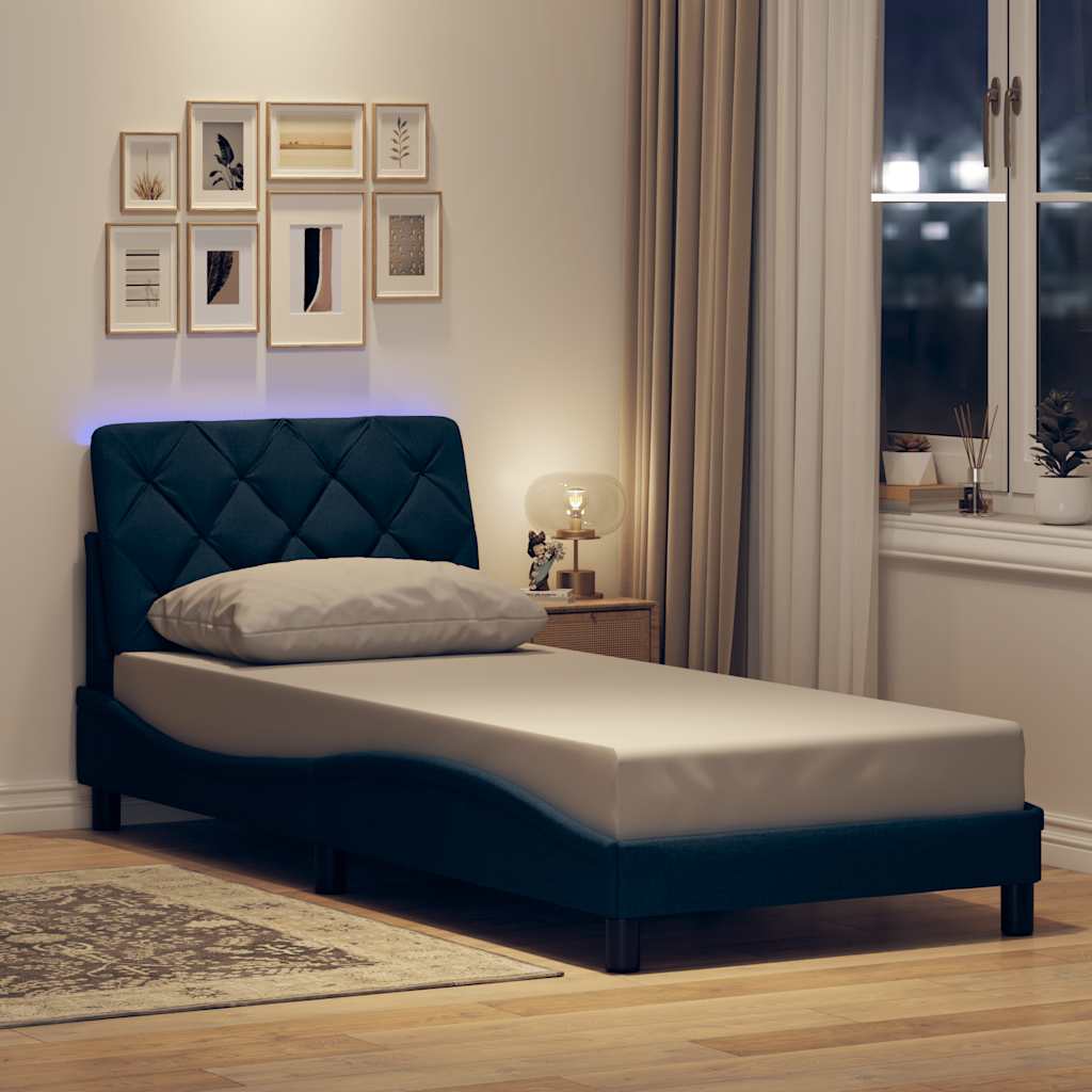 Cadre De Lit Avec Led Sans Matelas Tissu