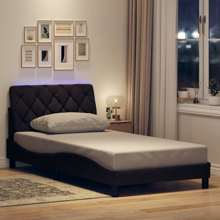 Cadre De Lit Avec Led Sans Matelas Tissu