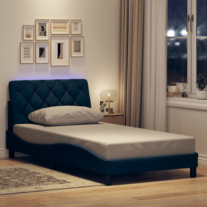 Cadre De Lit Avec Led Sans Matelas Tissu