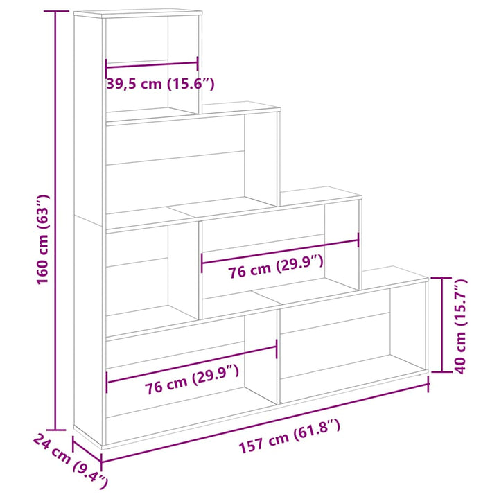 Bibliothèque 157X24X160 Cm Bois D'ingénierie