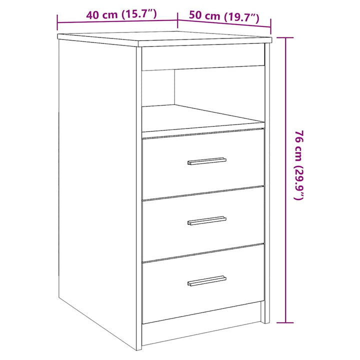 Commode 40X50X76 Cm Bois D'ingénierie