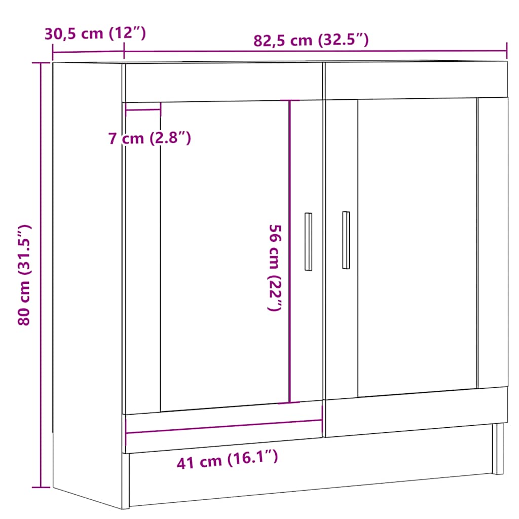 Bibliothèque 82,5X30,5X Bois D'ingénierie
