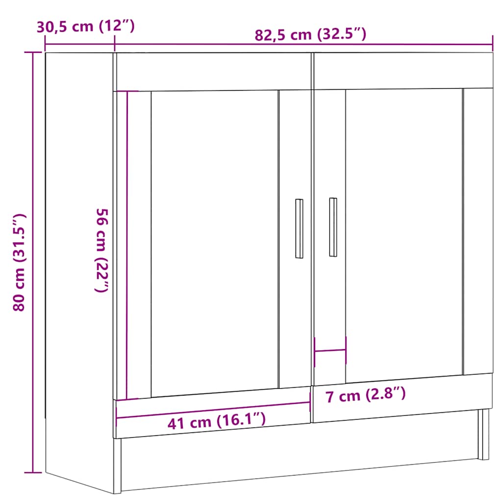 Bibliothèque 82,5X30,5X Bois D'ingénierie