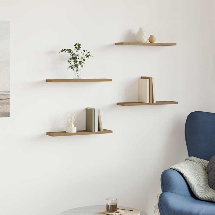 Panneau De Bibliothèque 4 Pcs 40X30X1,5 Cm Chêne Artisanal