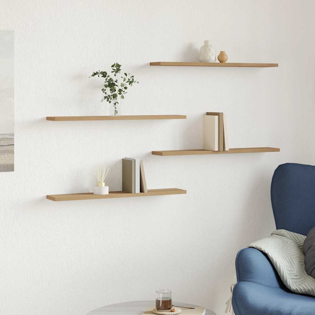 Panneau De Bibliothèque 4 Pcs 40X30X1,5 Cm Chêne Artisanal