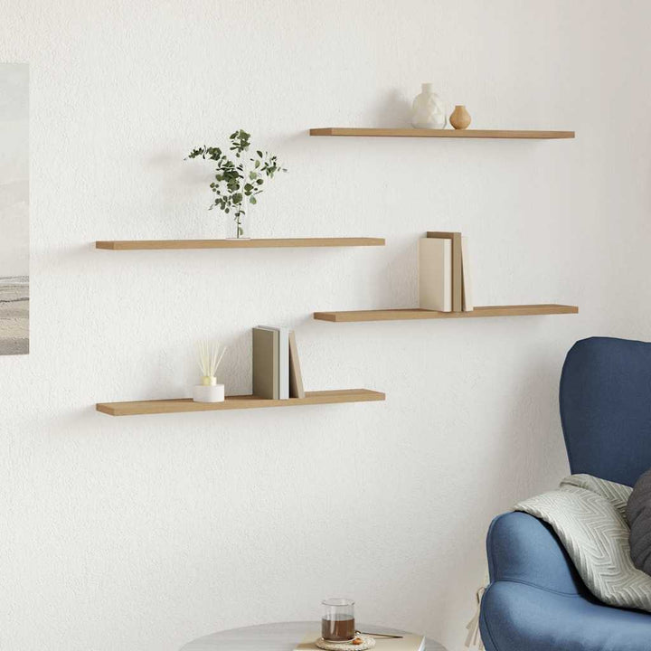 Panneau De Bibliothèque 4 Pcs 40X30X1,5 Cm Chêne Artisanal