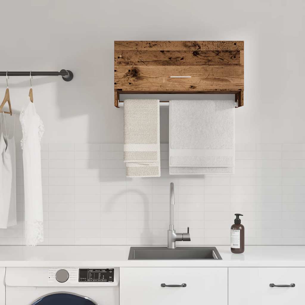 Garde-Robe 70X32,5X35 Cm Bois D'ingénierie Vieux Bois