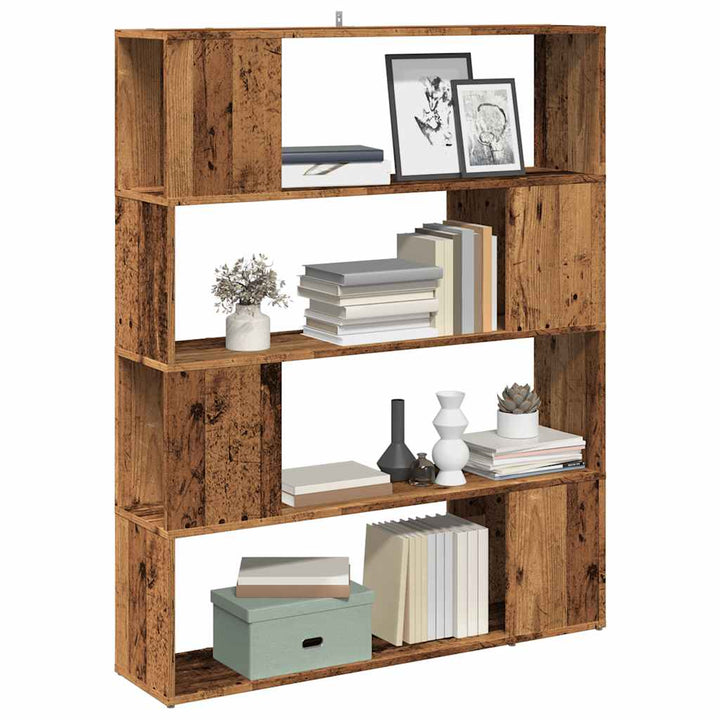 Bibliothèque/Séparateur De Pièce 100X24X124,5 Cm Vieux Bois