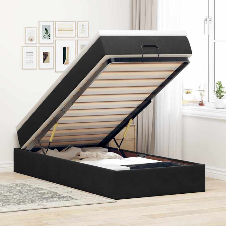 Cadre De Lit Ottoman Avec Matelas Velours