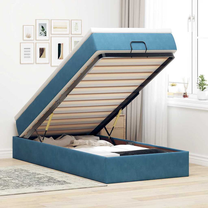 Cadre De Lit Ottoman Avec Matelas Velours