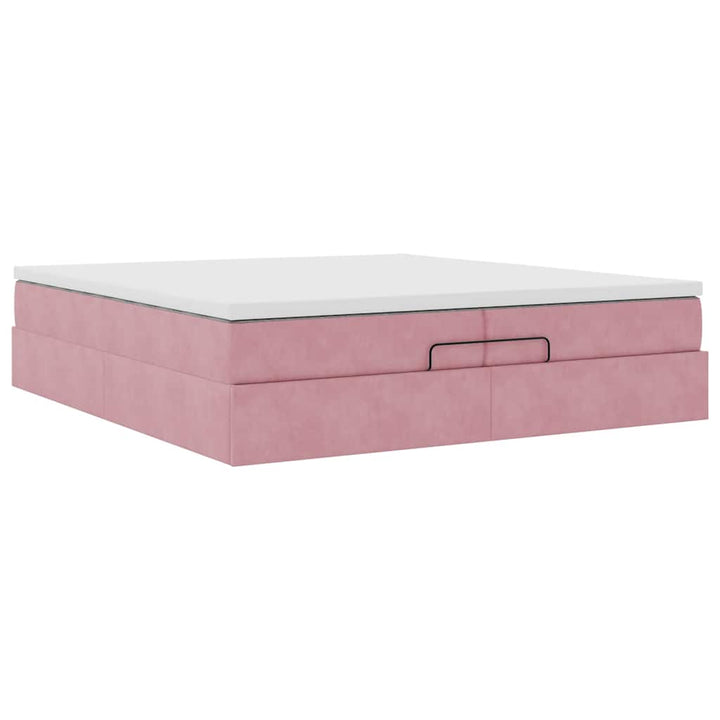 Cadre De Lit Ottoman Avec Matelas Velours