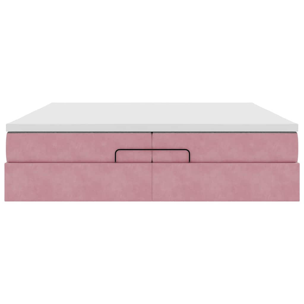Cadre De Lit Ottoman Avec Matelas Velours