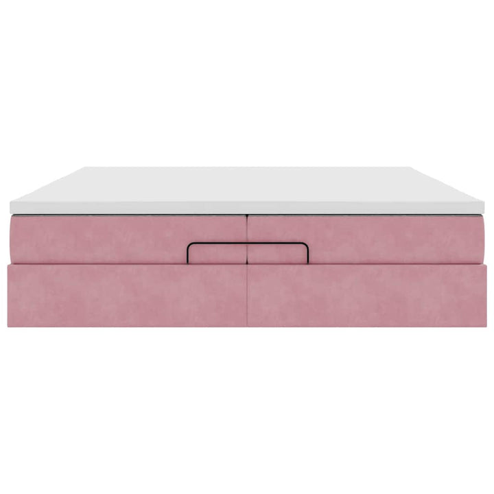 Cadre De Lit Ottoman Avec Matelas Velours