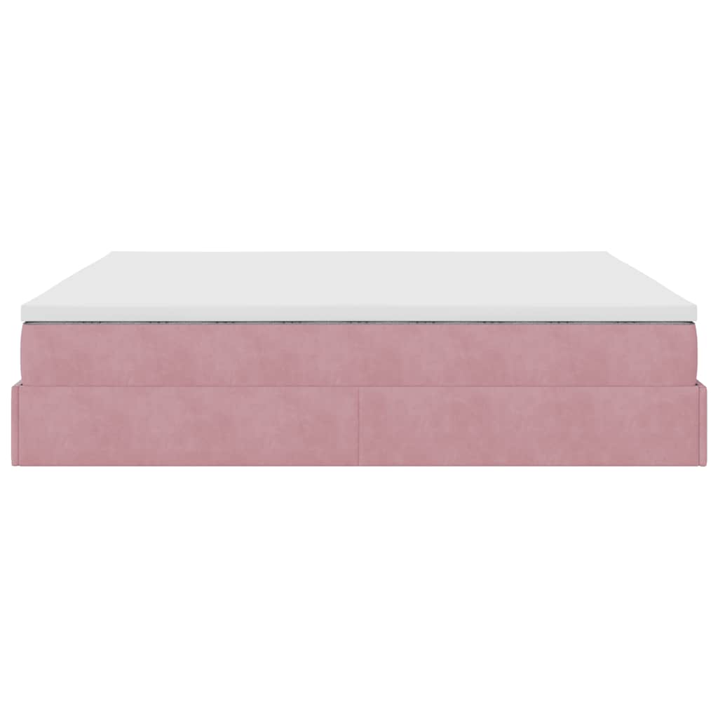 Cadre De Lit Ottoman Avec Matelas Velours