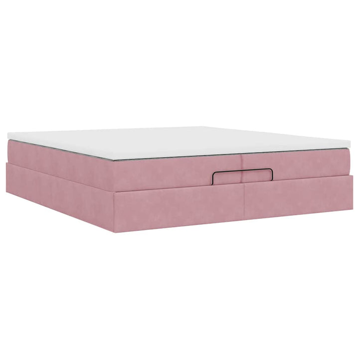 Cadre De Lit Ottoman Avec Matelas Velours