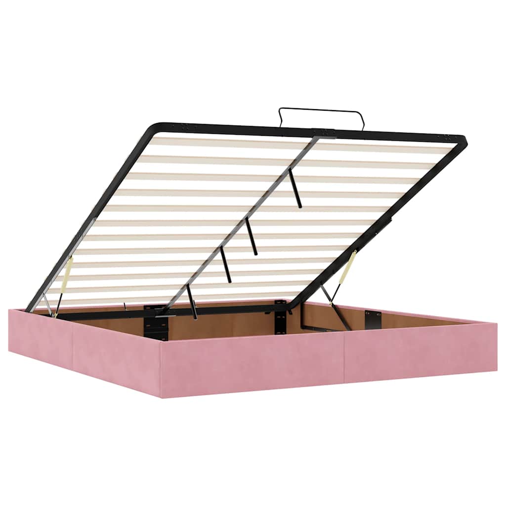 Cadre De Lit Ottoman Avec Matelas Velours