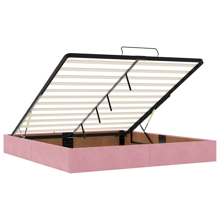 Cadre De Lit Ottoman Avec Matelas Velours