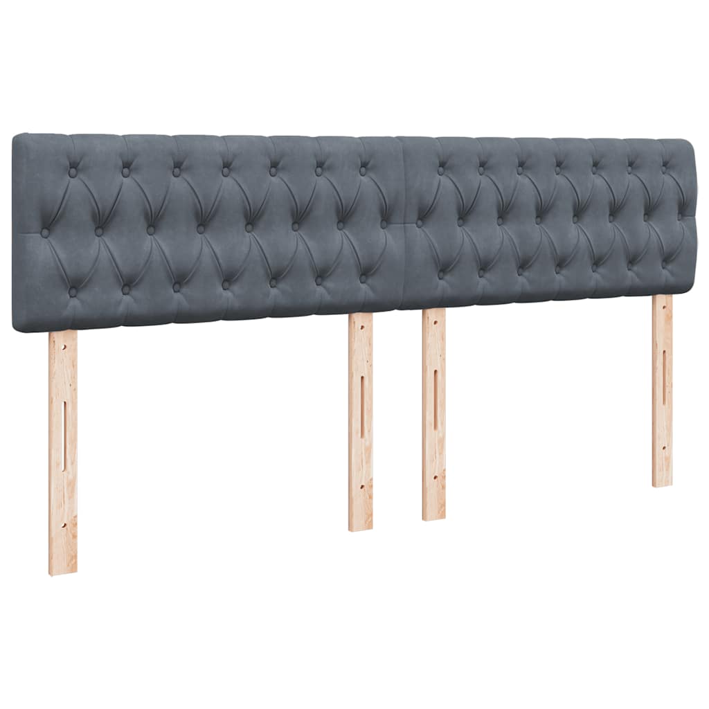 Cadre De Lit Ottoman Avec Matelas Velours Gris Foncé