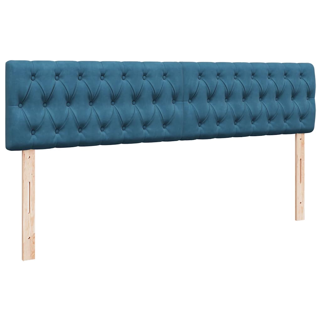 Cadre De Lit Ottoman Avec Matelas Velours Bleu Foncé
