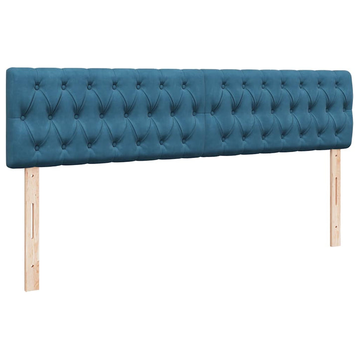 Cadre De Lit Ottoman Avec Matelas Velours Bleu Foncé