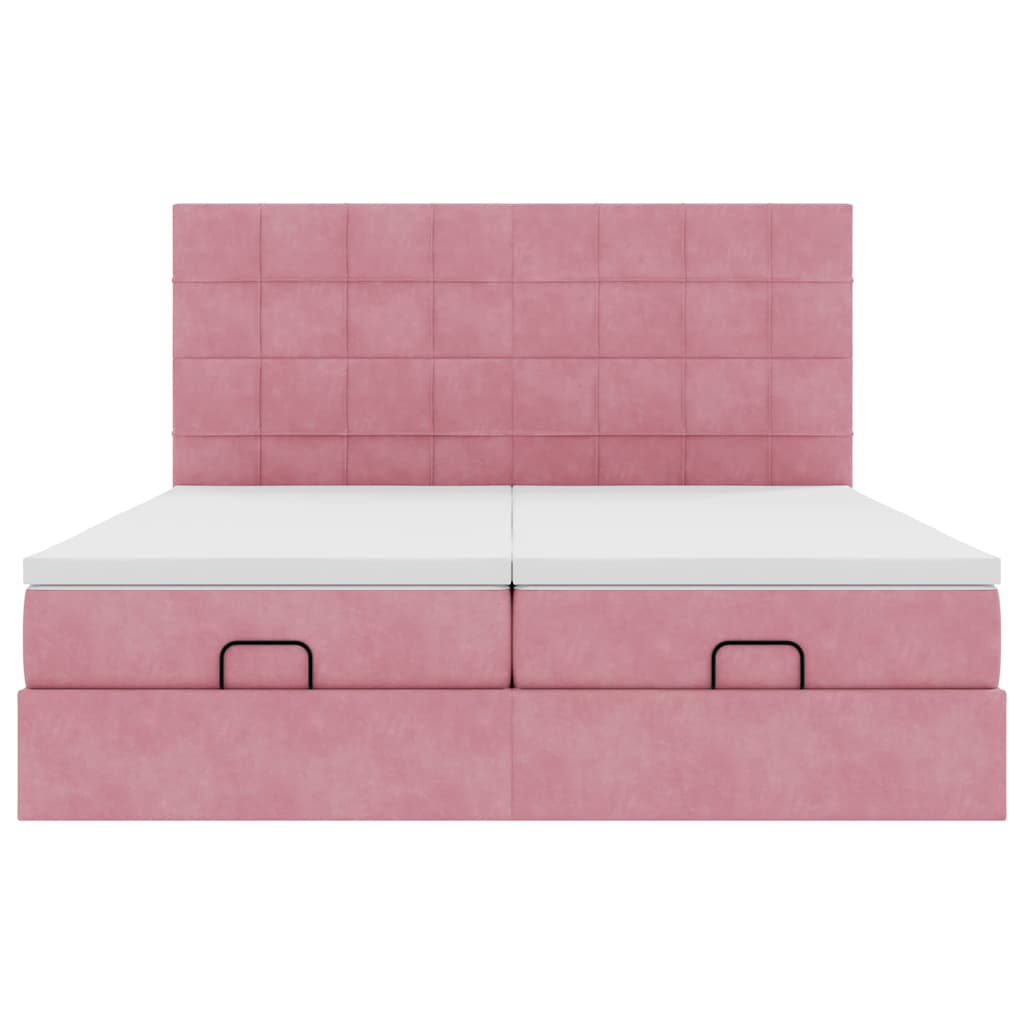 Cadre De Lit Ottoman Avec Matelas Velours