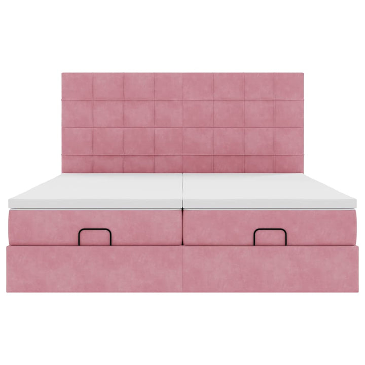 Cadre De Lit Ottoman Avec Matelas Velours