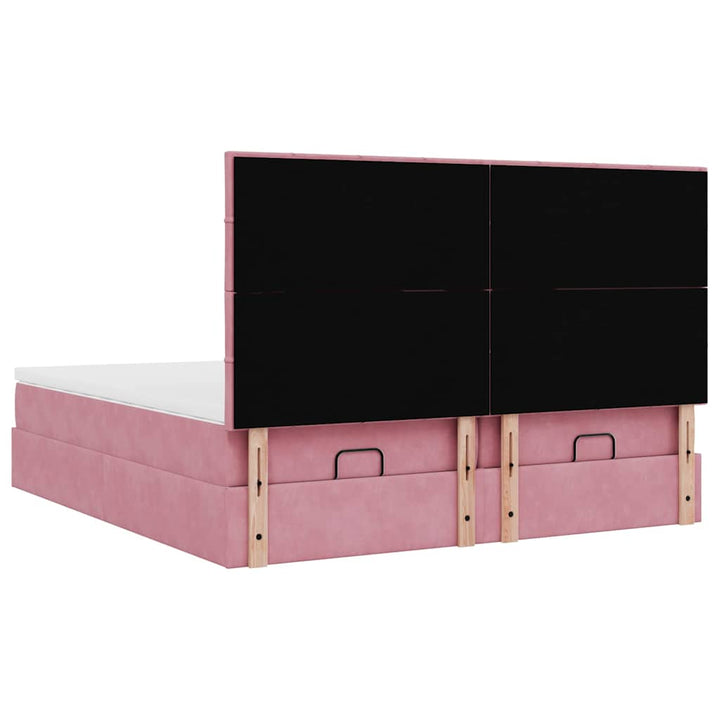 Cadre De Lit Ottoman Avec Matelas Velours