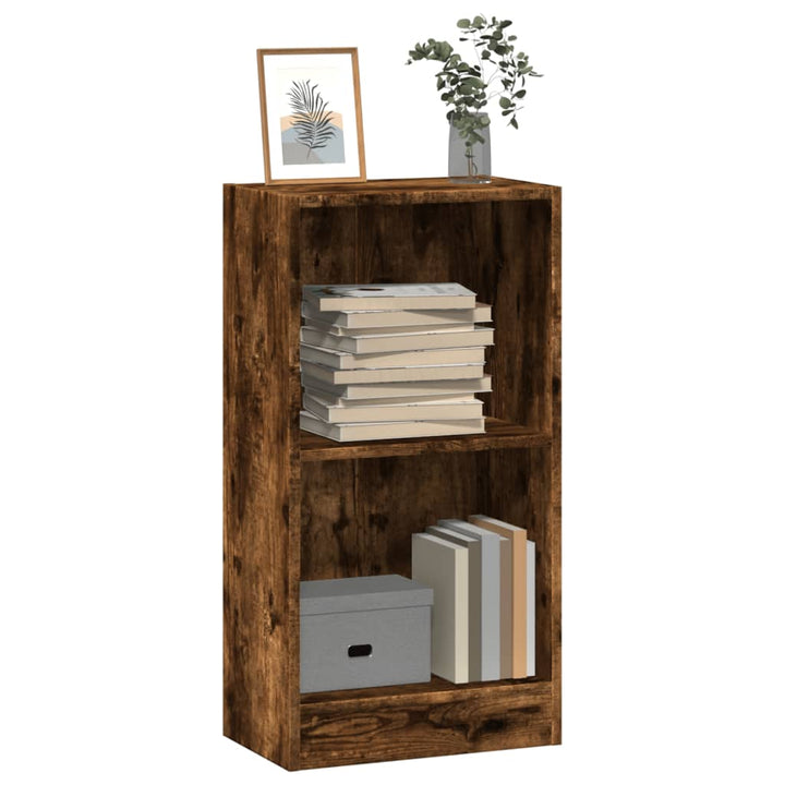 Bibliothèque 60X24X Bois D'ingénierie Chêne Fumé