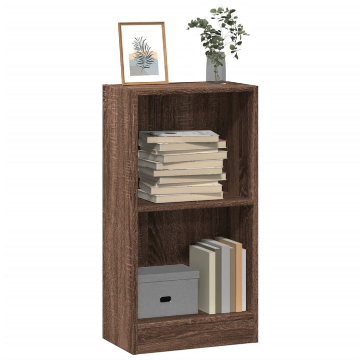 Bibliothèque 80X24X Bois D'ingénierie Chêne Marron