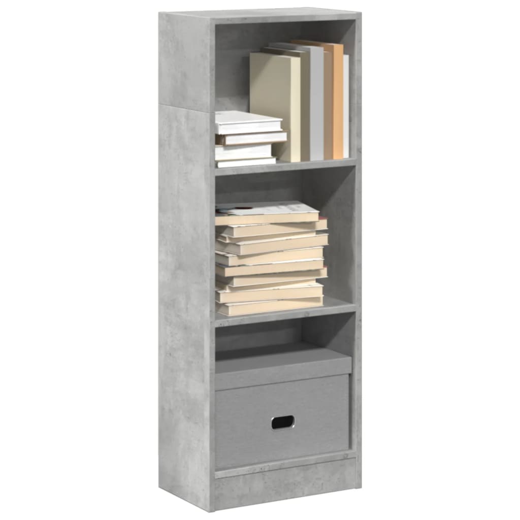 Bibliothèque 40X24X Bois D'ingénierie Gris Béton
