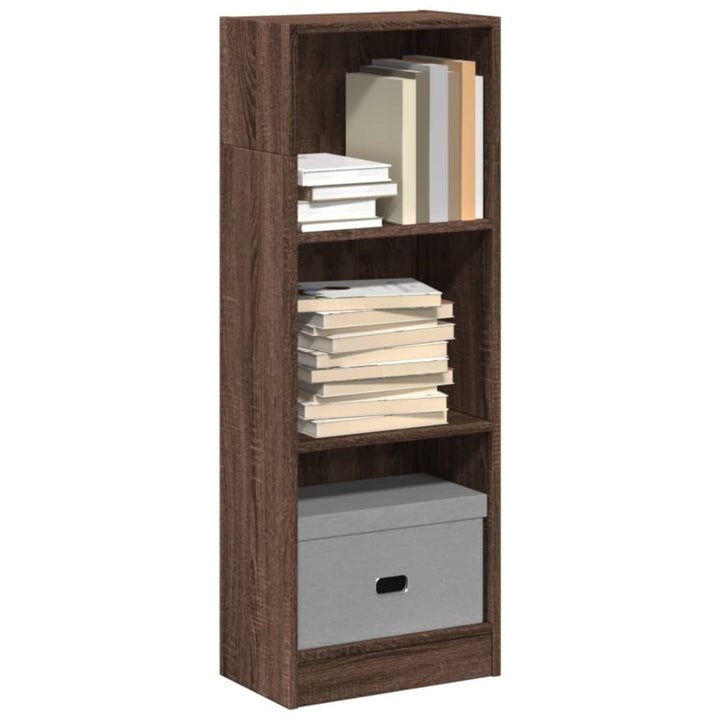 Bibliothèque 80X24X Bois D'ingénierie Chêne Marron