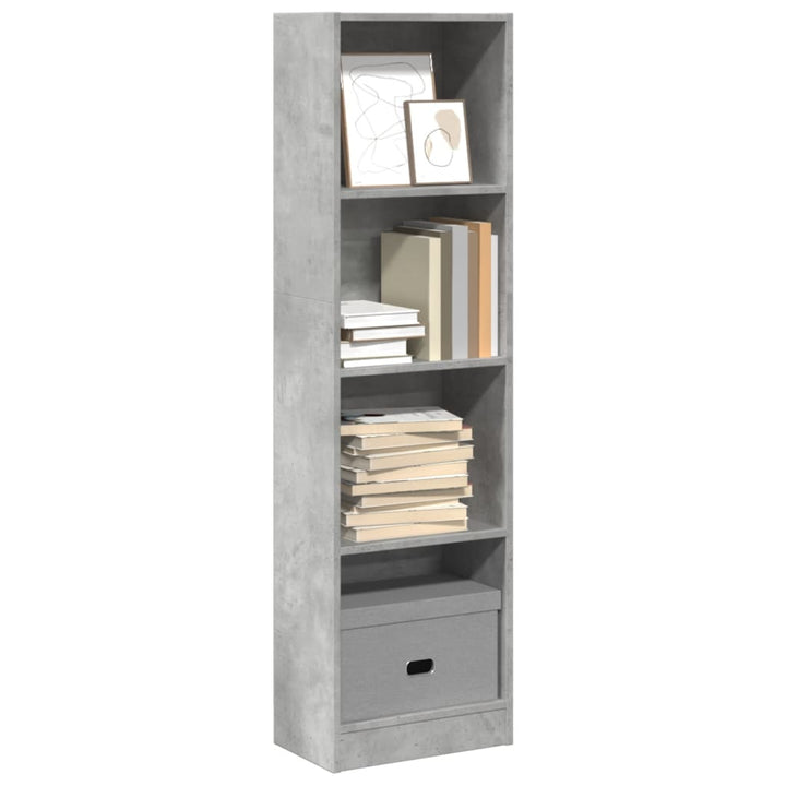 Bibliothèque 40X24X Bois D'ingénierie Gris Béton