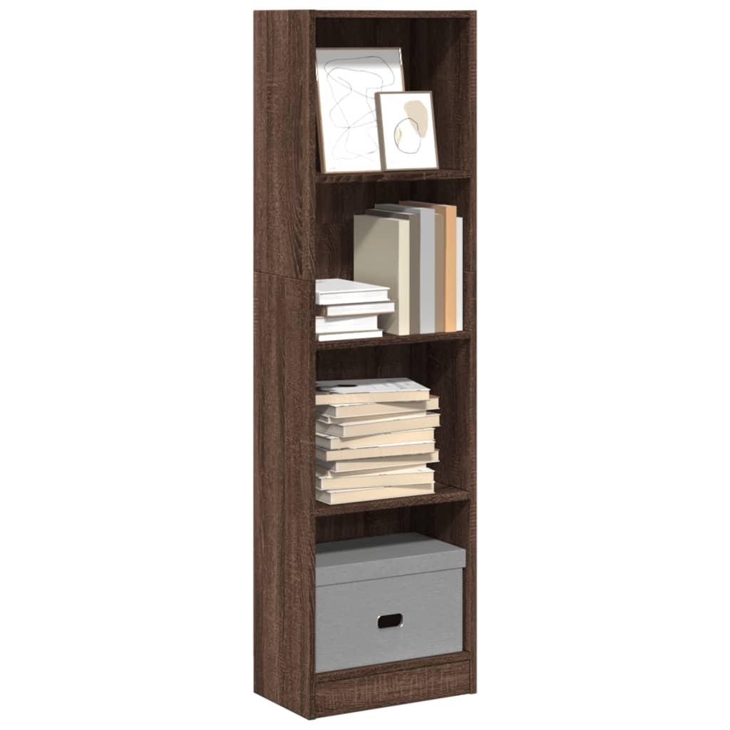 Bibliothèque 80X24X Bois D'ingénierie Chêne Marron