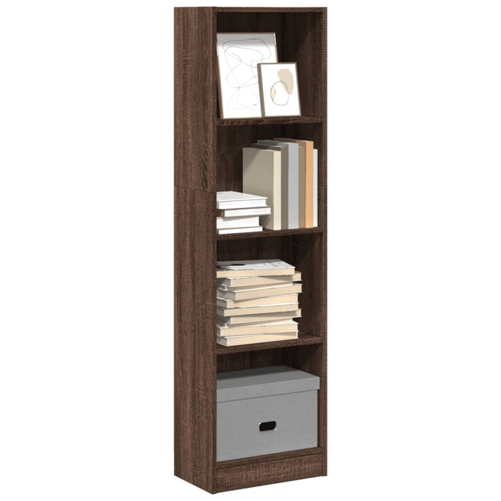 Bibliothèque 80X24X Bois D'ingénierie Chêne Marron