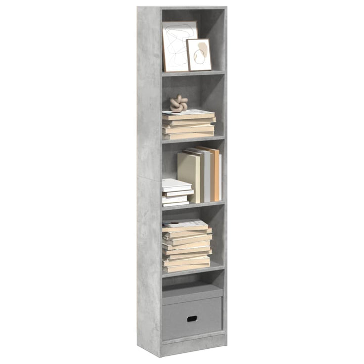 Bibliothèque 40X24X Bois D'ingénierie Gris Béton