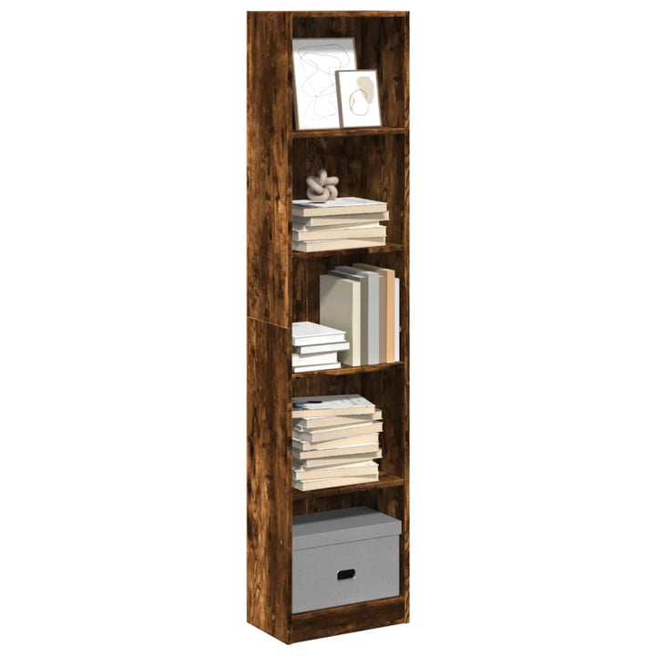 Bibliothèque 60X24X Bois D'ingénierie Chêne Fumé